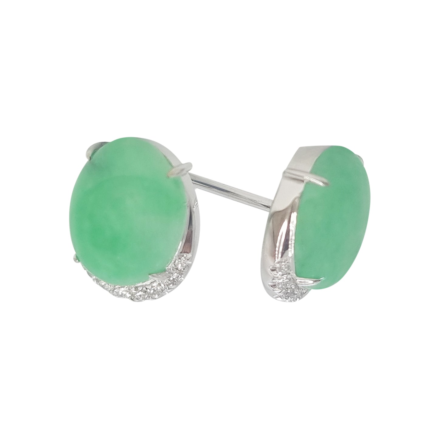 'All-about-U' Green Jade ear studds