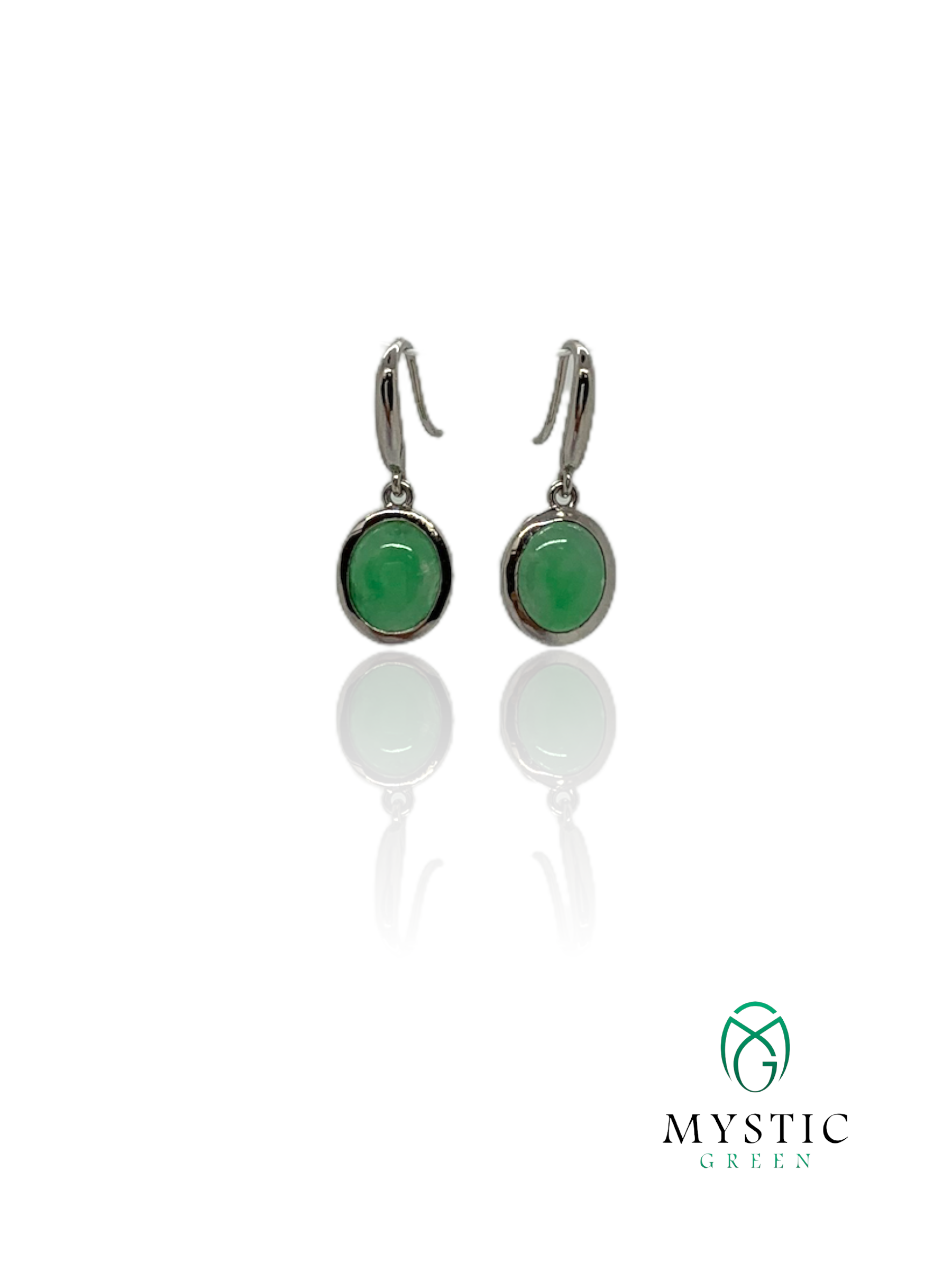 Green on sale jade earrings