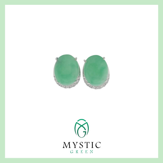 'All-about-U' Green Jade ear studds